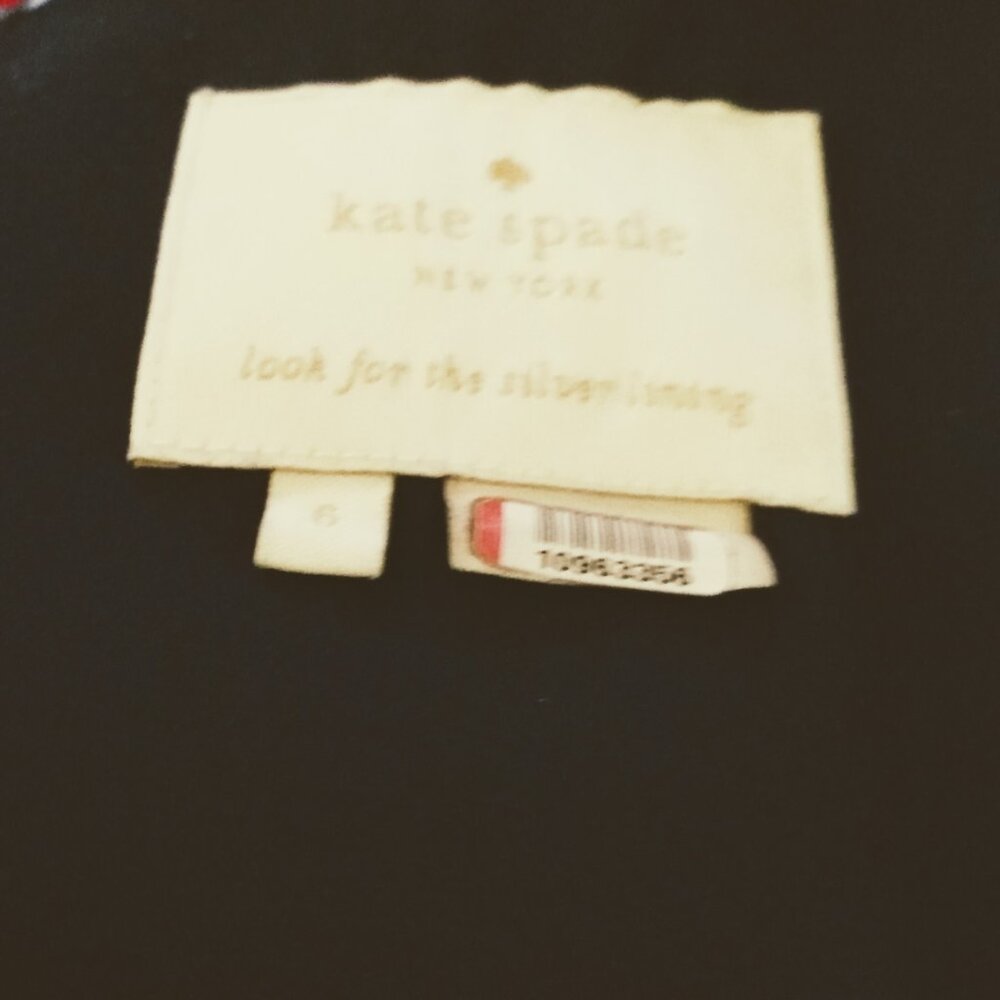 KATE SPADE NEW YORK MIDI DRESS NAVY RED WHITE V NECK SLEEVELESS SIZE 6 - Picture 13 of 13